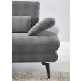 ECKSOFA in Chenille Grau  - Schwarz/Grau, Design, Textil/Metall (180/310cm) - Dieter Knoll