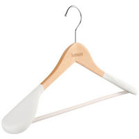 KLEIDERBÜGELSET Holz, Metall, Textil  - Ecru, Basics, Holz/Textil (44,5/1,2-5,5/23cm) - Homeware