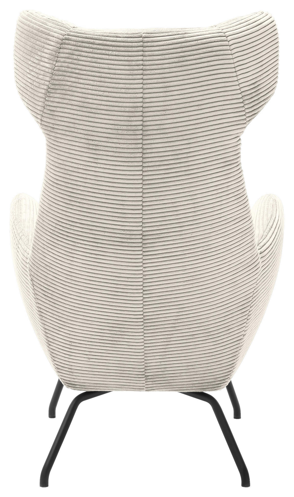 OHRENSESSEL in Cord Naturfarben  - Schwarz/Naturfarben, Design, Textil/Metall (79/117/82cm) - Lomoco