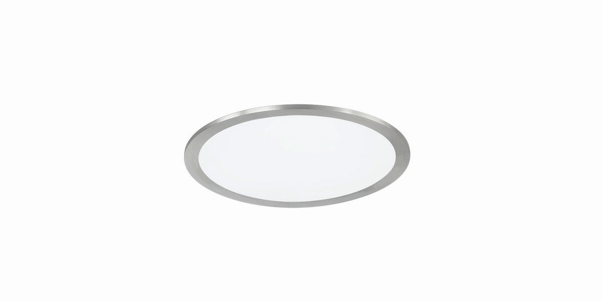 LED-DECKENLEUCHTE 30/5 cm    - Weiß/Nickelfarben, KONVENTIONELL, Kunststoff/Metall (30/5cm) - Trio Leuchten
