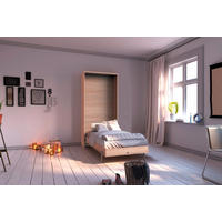 ZIDNI KREVET 90/200 cm   - boje hrasta, Konvencionalno, drvni materijal/metal (90/200cm) - MID.YOU
