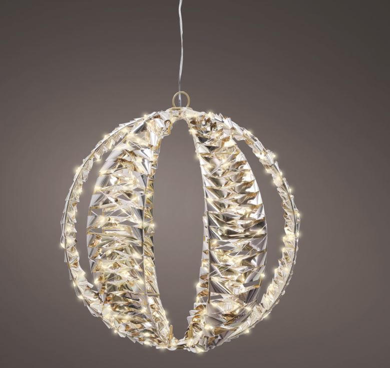 LED SVJETILJKA DEKORATIVNA  - zlatne boje, Basics, metal/plastika (30cm) - X-Mas
