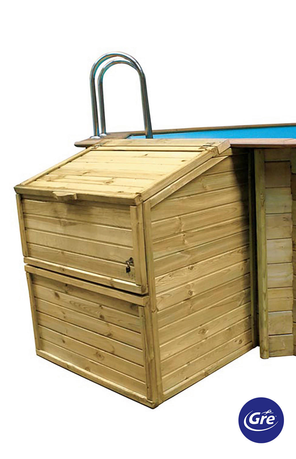 POOL-TECHNIKRAUM 2024  - Kieferfarben, KONVENTIONELL, Holz (100/143/88cm) - Gre