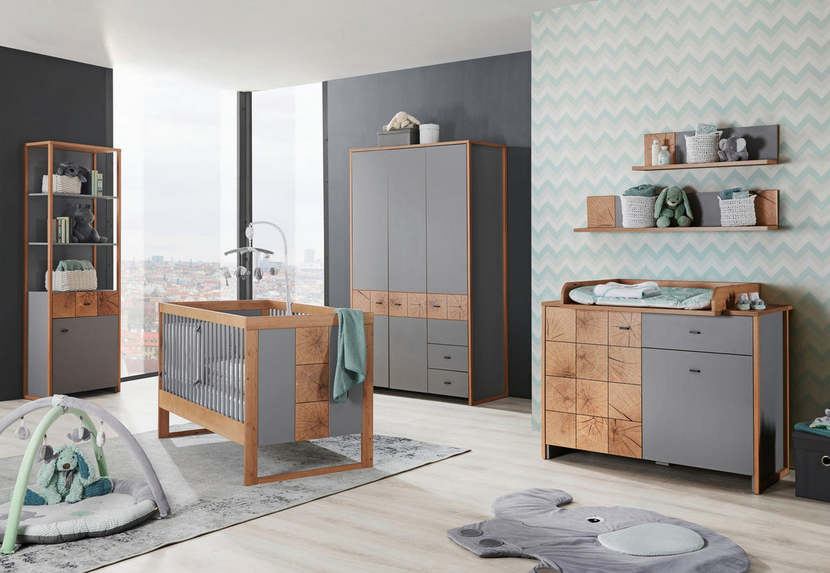 SPJÄLSÄNG Flavo  144/76/86 cm   - grå/ekfärgad, Trend, trämaterial (144/76/86cm) - Jimmylee