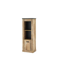 MIDISCHRANK 51/146/38 cm  - Schwarz/Braun, Trend, Holzwerkstoff/Metall (51/146/38cm) - MID.YOU