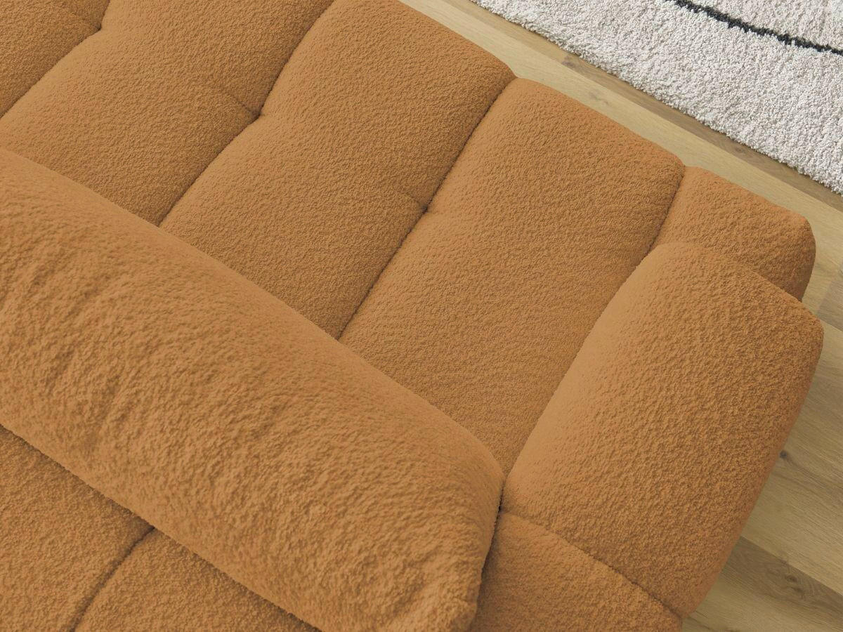 SCHLAFSOFA FUJI Bouclé Gelb  inkl.  - Gelb/Schwarz, MODERN, Kunststoff/Textil (251/113/88cm)