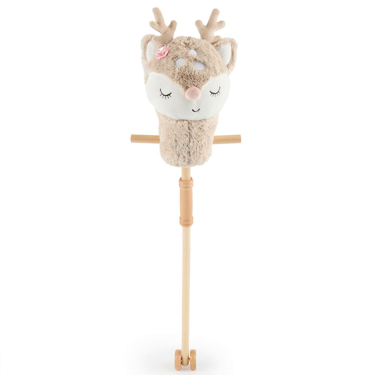 STECKENPFERD - Beige, Basics, Holz/Textil (24/20/91cm)