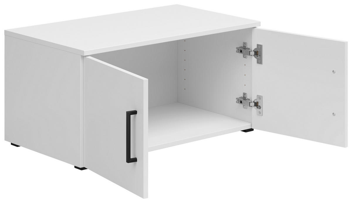 AUFSATZSCHRANK 70/35/40 cm   - Weiss/Schwarz, Modern, Holzwerkstoff/Kunststoff (70/35/40cm) - Carryhome