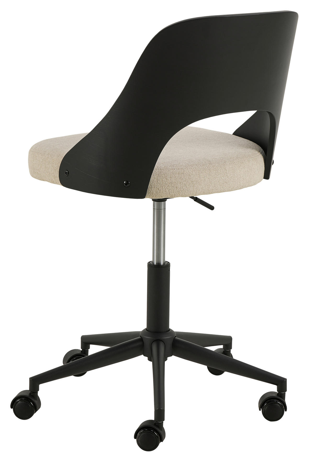 OTOČNÁ ŽIDLE, černá, béžová - černá/béžová, Moderní, kov/kompozitní dřevo (48/89/55,5cm) - MID.YOU