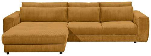 ECKSOFA Gelb Cord  - Gelb/Schwarz, KONVENTIONELL, Kunststoff/Textil (194/333cm) - MID.YOU