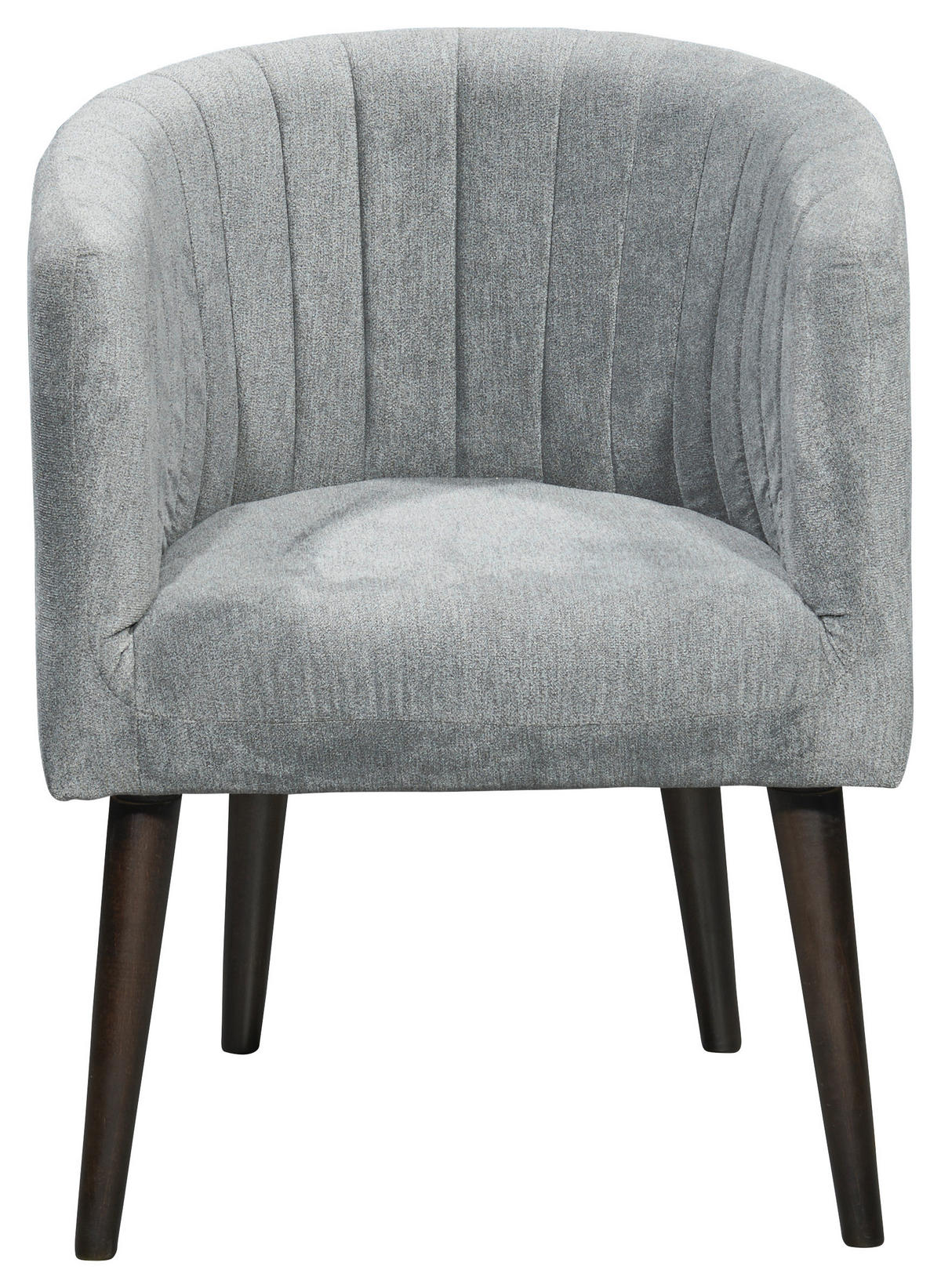COCKTAILSESSEL in Mikrovelours Dunkelgrau  - Dunkelgrau/Schwarz, Basics, Holz/Textil (61/82/58cm) - Livetastic