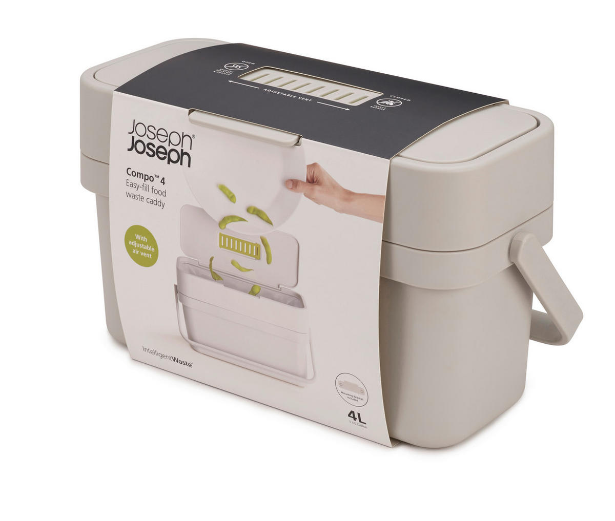 VEDRO ZA KOMPOST - bež, Basics, umetna masa (29,7/17,3/12cm) - Joseph Joseph