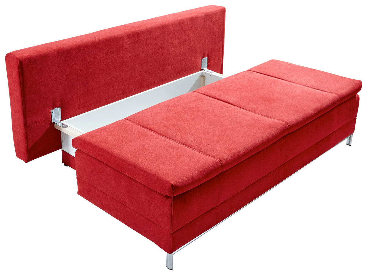 BOXSPRINGSOFA Flachgewebe Grün  - Chromfarben/Grün, Design, Textil/Metall (200/93/107cm) - Novel