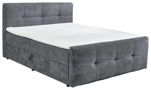 BOXBETT 180/200 cm  in Anthrazit  - Anthrazit, MODERN, Kunststoff/Textil (180/200cm) - MID.YOU