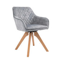 ARMLEHNSTUHL  in Samt  - Eichefarben/Grau, MODERN, Holz/Textil (59/85/61cm) - Livetastic