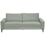 3-SITZER-SOFA  in Flachgewebe Platinfarben  - Platinfarben/Schwarz, Design, Textil/Metall (218/86/97cm) - Hom`in