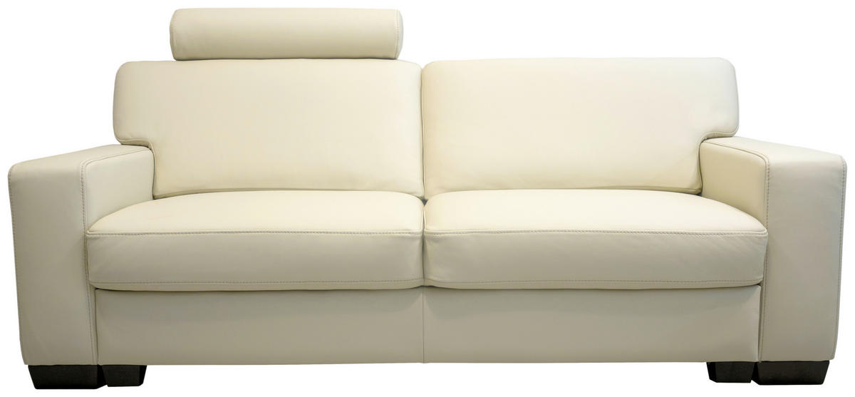 ÜLŐGARNITÚRA bőr  - diófa, Basics, bőr/fa (200/81/95cm) - Andante