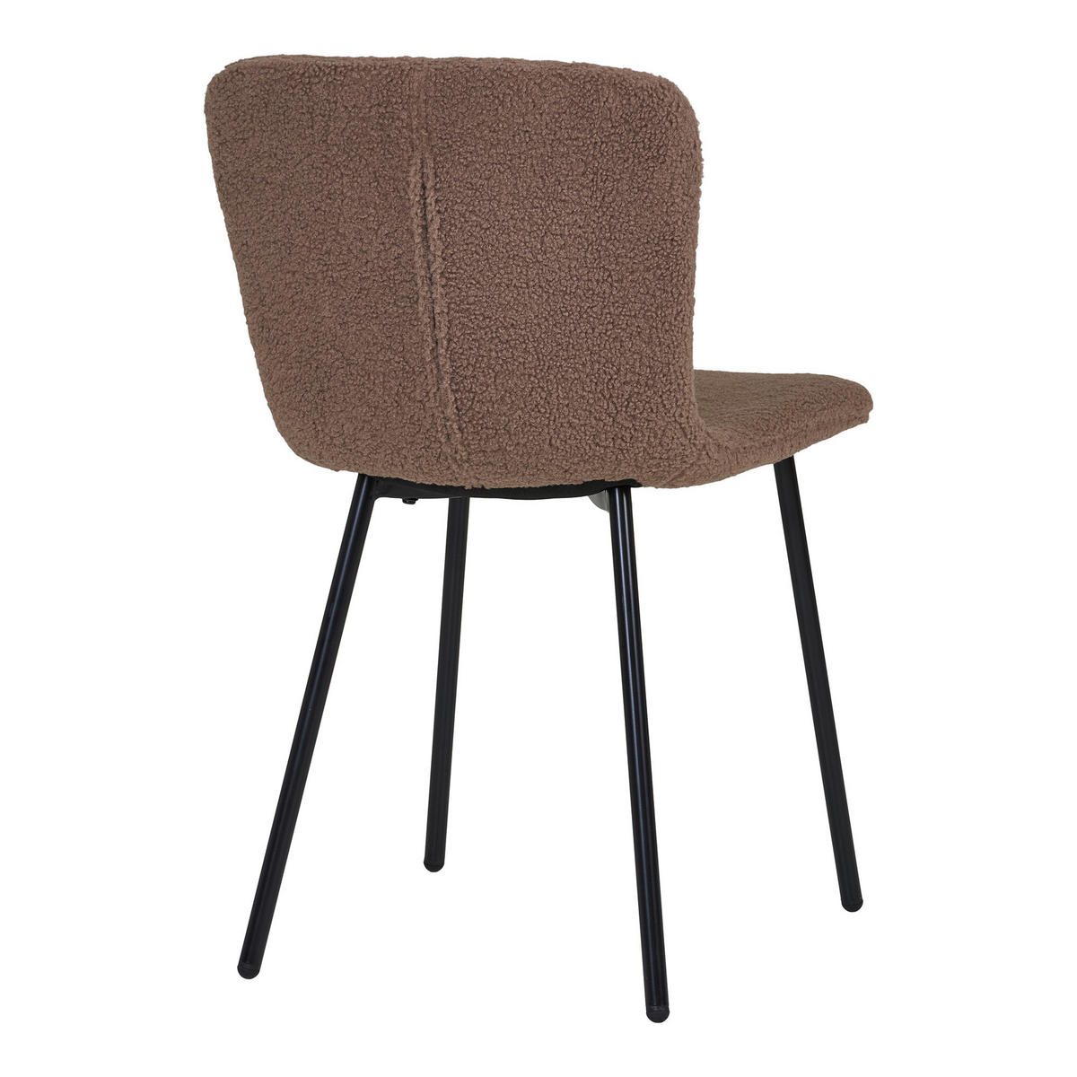 STOLSET 2 styck bouclé  - svart/mörkbrun, Modern, metall/textil (44/81/52cm) - MID.YOU