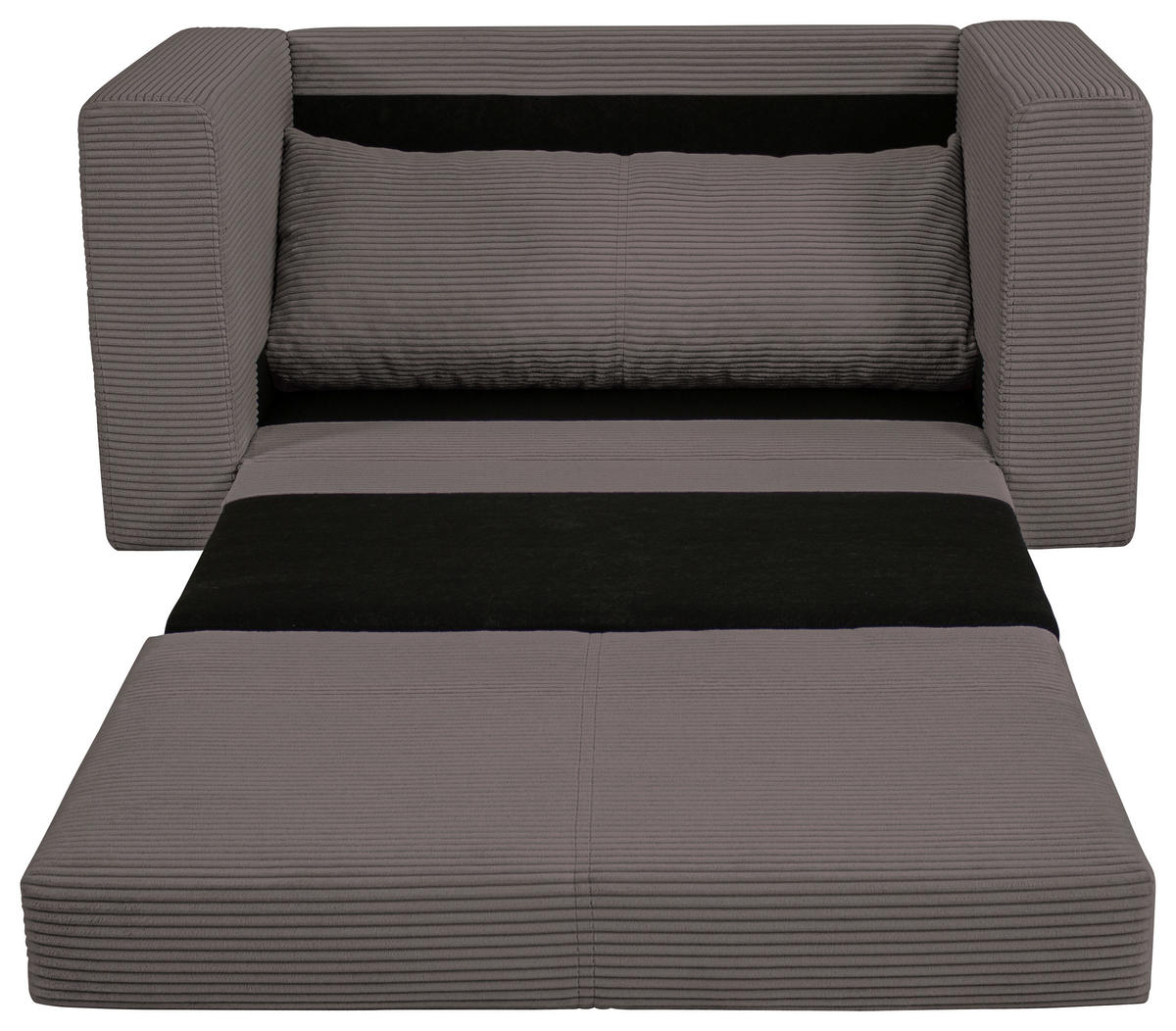 JUGEND- UND KINDERSOFA Cord Graubraun  - Graubraun/Schwarz, KONVENTIONELL, Textil (136/78/72cm) - Xora