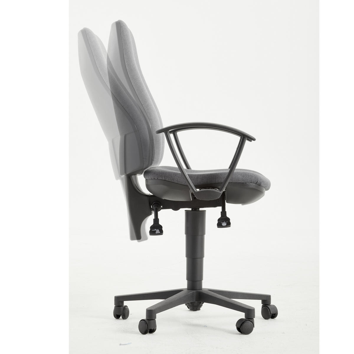 DREHSTUHL Flachgewebe Anthrazit, Schwarz  - Anthrazit/Schwarz, Design, Kunststoff/Textil (60/103-111/55cm) - Topstar