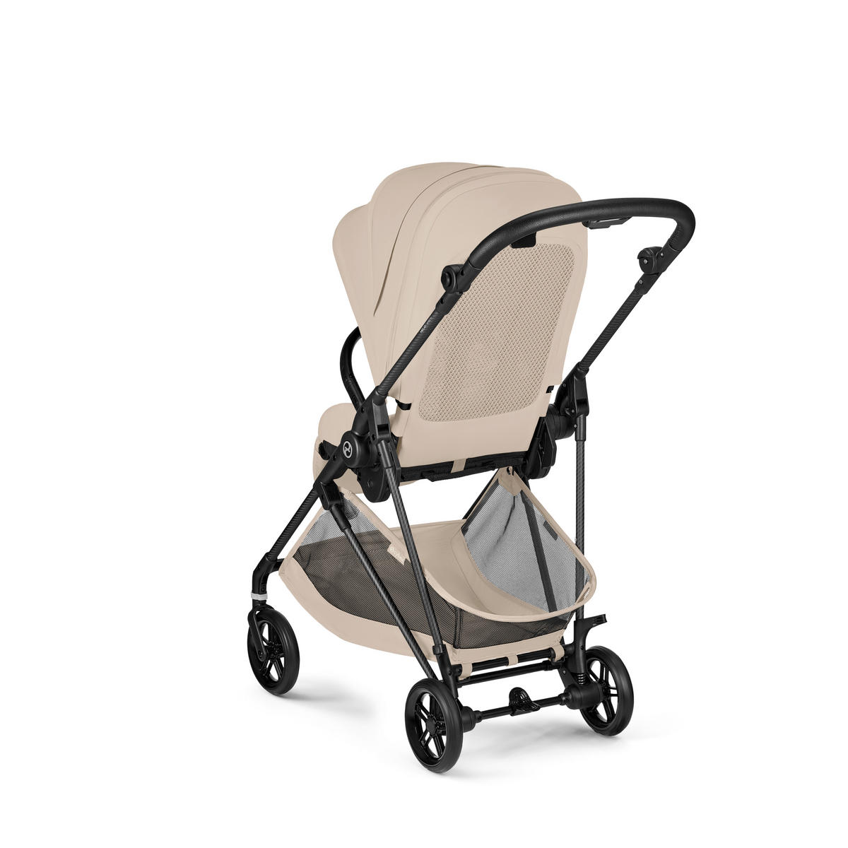 KINDERWAGEN  Melio Carbon  Almond Beige  - Beige/Schwarz, Basics, Textil/Metall (82-91/49/96,5 - 107cm) - cybex GOLD