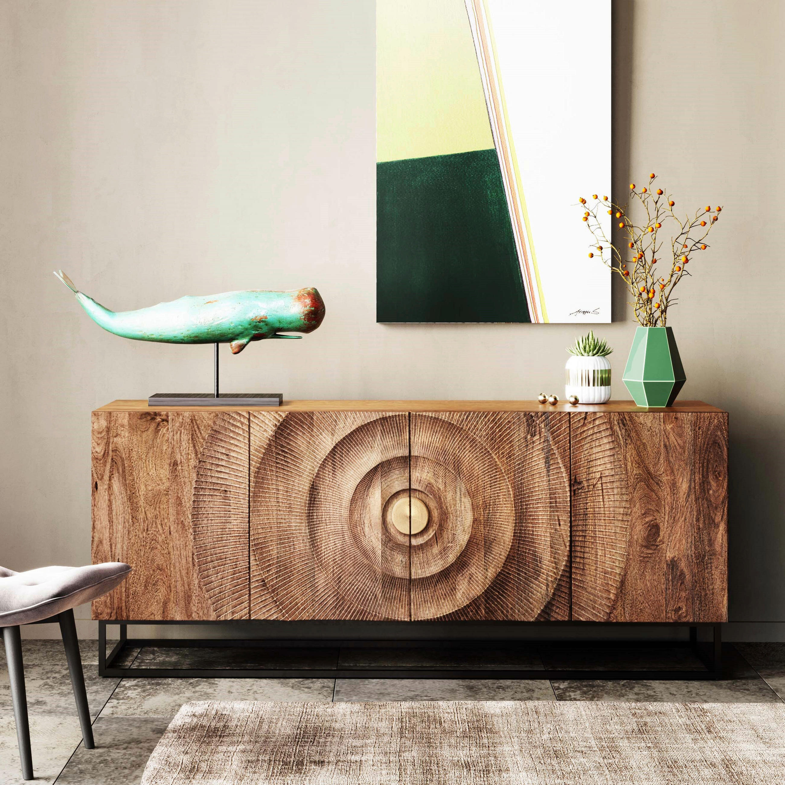 SIDEBOARD  in 177/75/45 cm  - Schwarz/Braun, Holz/Metall (177/75/45cm) - Kare-Design