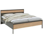 BETT 160/200 cm  in Anthrazit, Eichefarben  - Eichefarben/Anthrazit, KONVENTIONELL, Holz/Holzwerkstoff (160/200cm) - Dieter Knoll