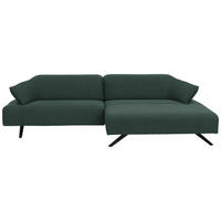 ECKSOFA in Struktur Türkis  - Türkis/Anthrazit, Design, Textil/Metall (276/165cm) - Himolla