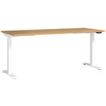 SCHREIBTISCH 180/80/72-118 cm  in Weiß, Eichefarben  - Eichefarben/Weiß, MODERN, Holzwerkstoff/Metall (180/80/72-118cm) - Novel