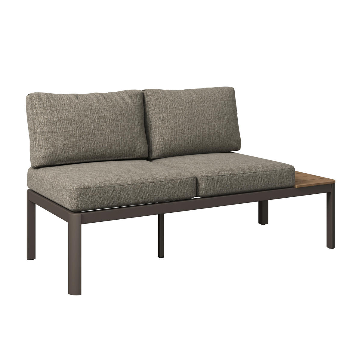 LOUNGEGARNITUR 3-teilig  219/238 cm  Aluminium  - Taupe/Naturfarben, Design, Kunststoff/Textil (219/238cm) - Amatio