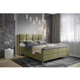 BOXBETT 180/200 cm  in Olivgrün  - Chromfarben/Olivgrün, Design, Holz/Holzwerkstoff (180/200cm) - Esposa