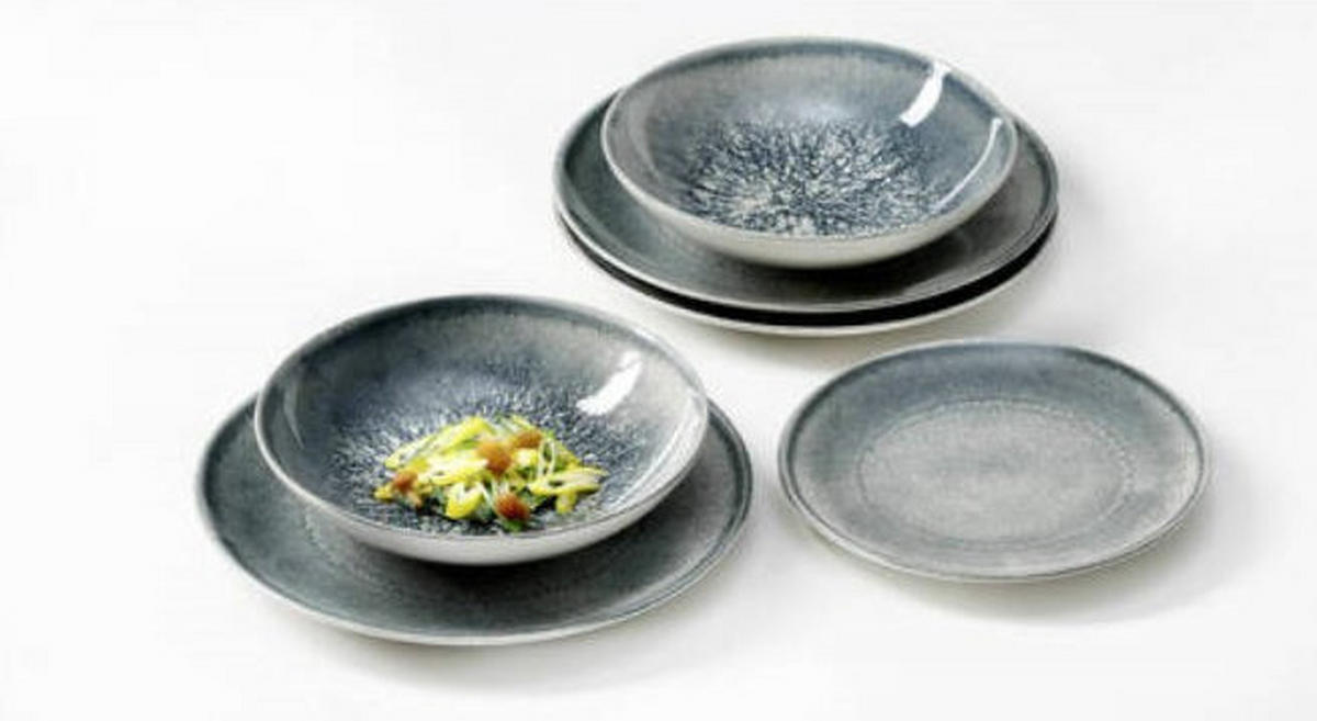 TELLERSET Grana 12-teilig  - Graublau, KONVENTIONELL, Keramik - Ritzenhoff Breker