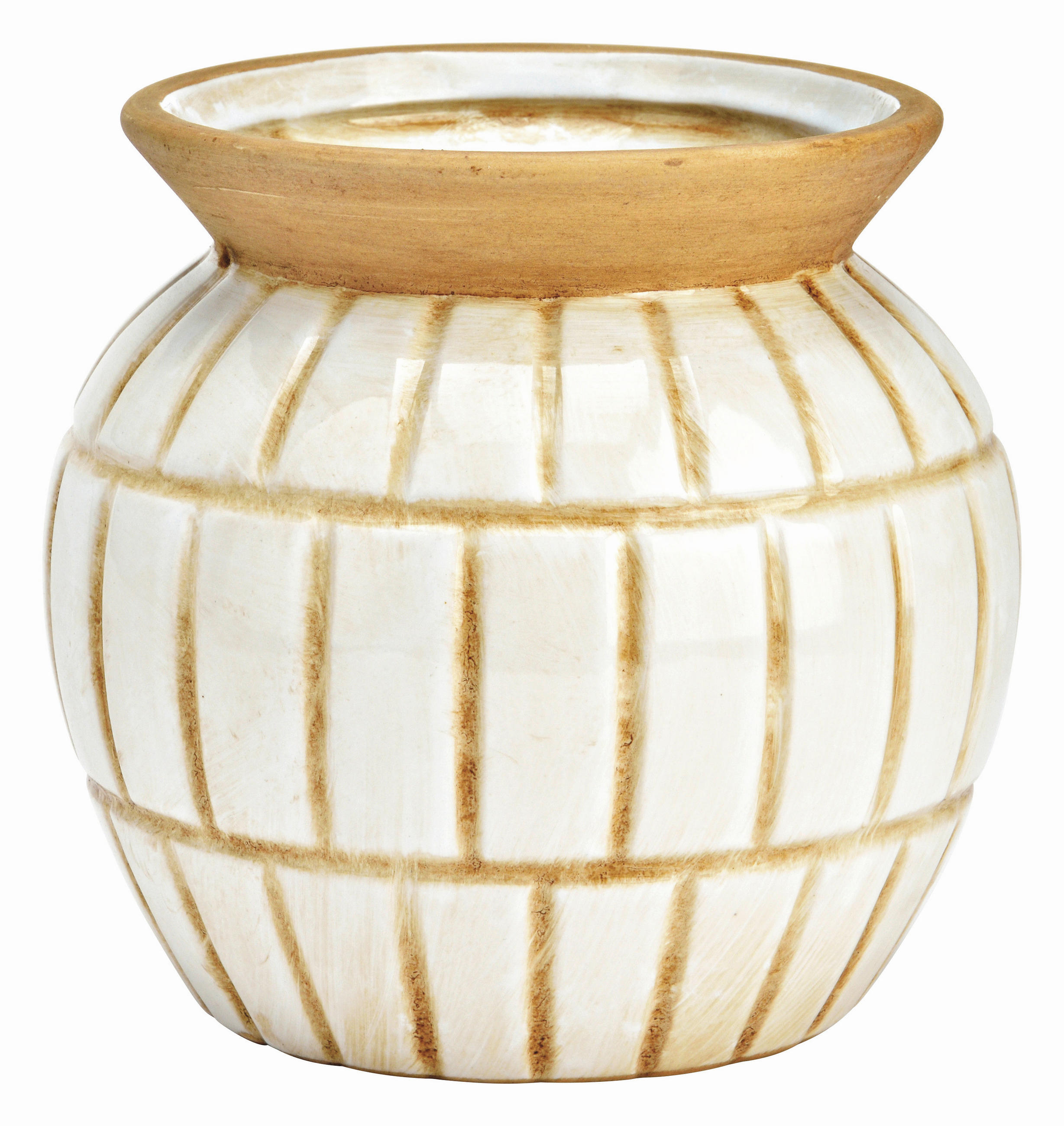 XXXLutz Vase Weiß 16x16x16 cm