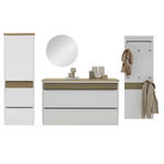 GARDEROBE 4-teilig  in 305/187/31 cm  - Eichefarben/Weiß, Design, Holz/Holzwerkstoff (305/187/31cm) - Dieter Knoll