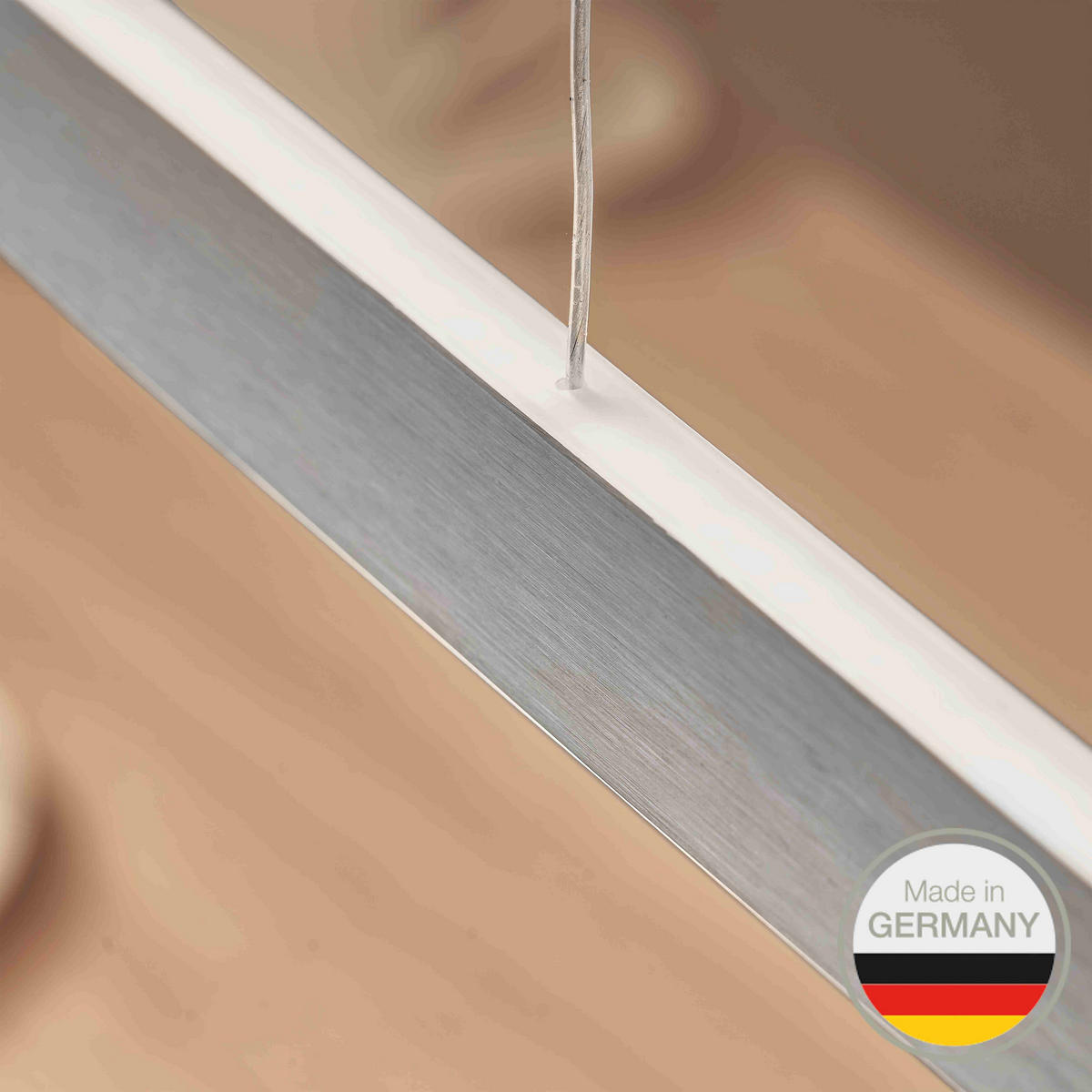 LED-HÄNGELEUCHTE 650 145/1,5/3,5 cm   - Nickelfarben, Design, Metall (145/1,5/3,5cm) - Ambiente