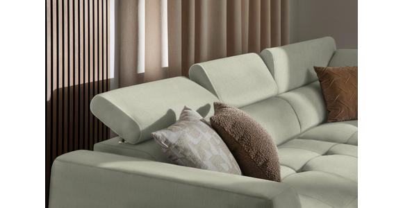 ECKSOFA in Chenille Creme 284/205 cm - Creme/Schwarz, Design, Kunststoff/Textil (284/205cm) - Xora