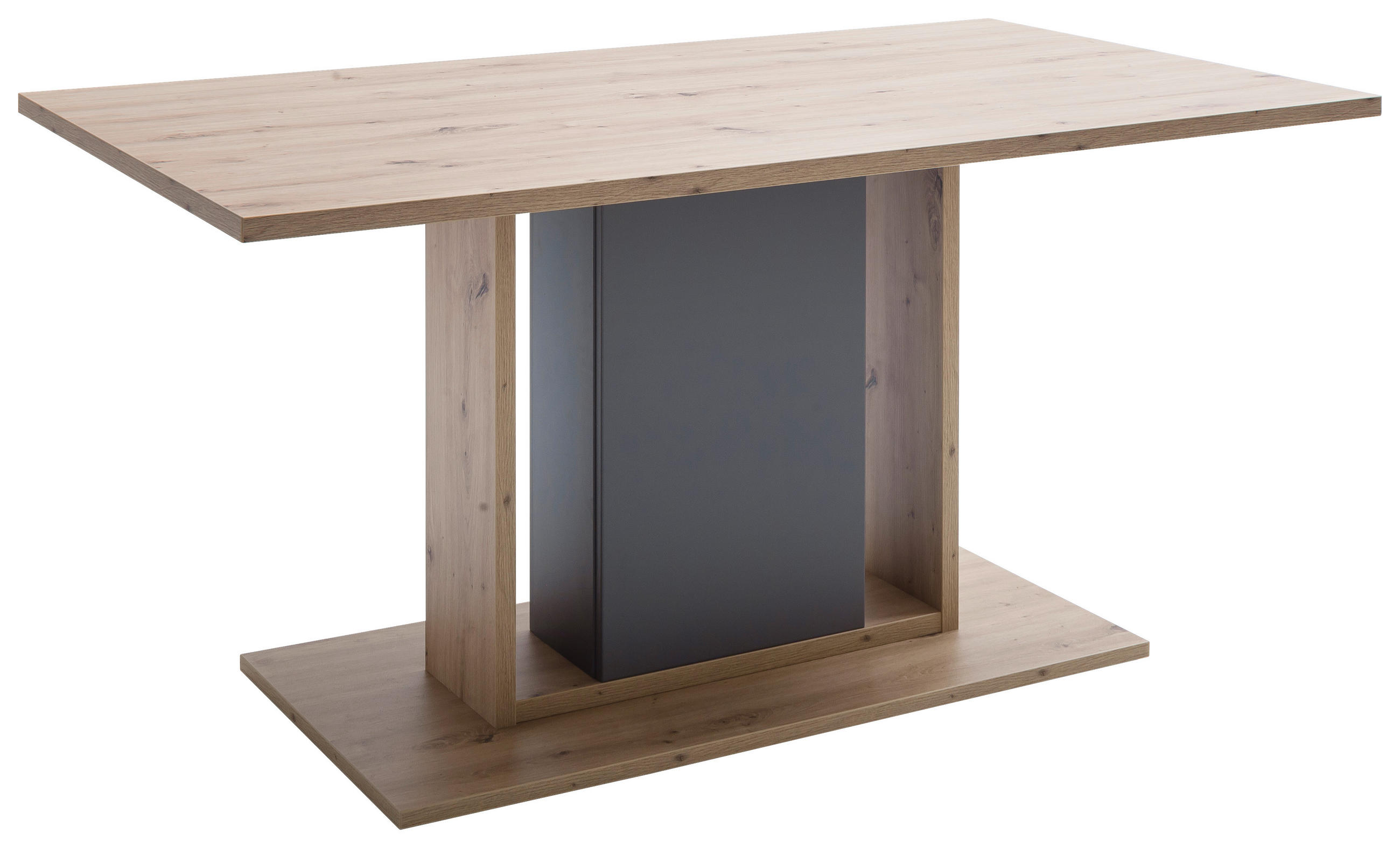 ESSTISCH rechteckig Grau, Eichefarben  - Eichefarben/Grau, Design, Holzwerkstoff (160/77/90cm) - MID.YOU