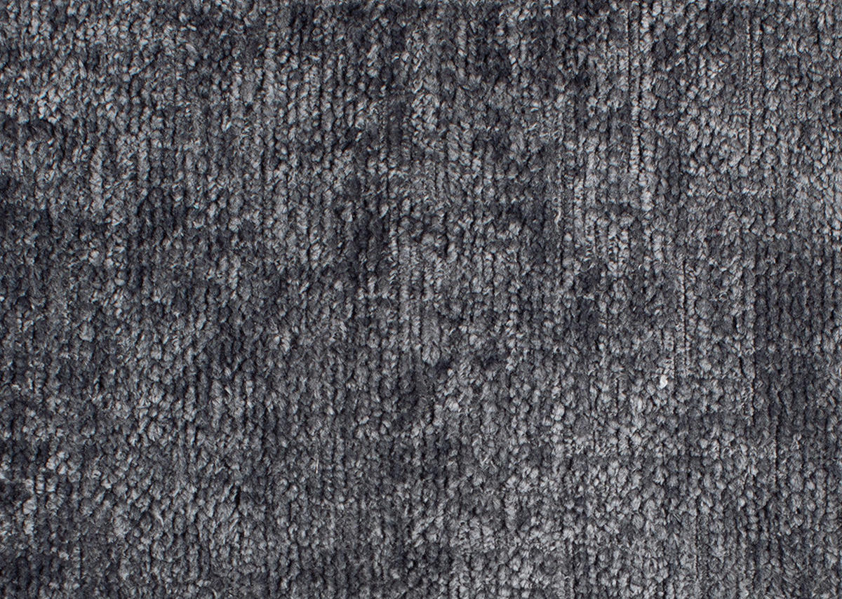 ECKSOFA in Chenille Anthrazit  - Anthrazit/Schwarz, Design, Textil/Metall (319/188cm) - Beldomo System