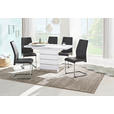 SCHWINGSTUHL  in Eisen Lederlook  - Chromfarben/Schwarz, Design, Textil/Metall (44/96/57cm) - Carryhome
