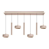 LED-HÄNGELEUCHTE Carnac 111/150/20 cm  - Sandfarben, Design, Kunststoff/Metall (111/150/20cm)
