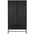 SCHRANK in massiv Eiche Schwarz - Schwarz, Design, Holz/Metall (85/149/35,5cm) - Lomoco SCHRANK in massiv Eiche Schwarz - Schwarz, Design, Holz/Metall (85/149/35,5cm) - Lomoco