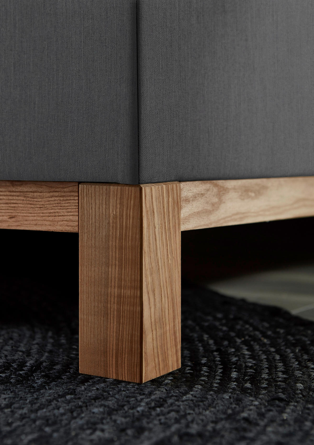 BOXBETT 180/200 cm  in Anthrazit  - Eichefarben/Anthrazit, MODERN, Holz/Textil (180/200cm) - Livetastic