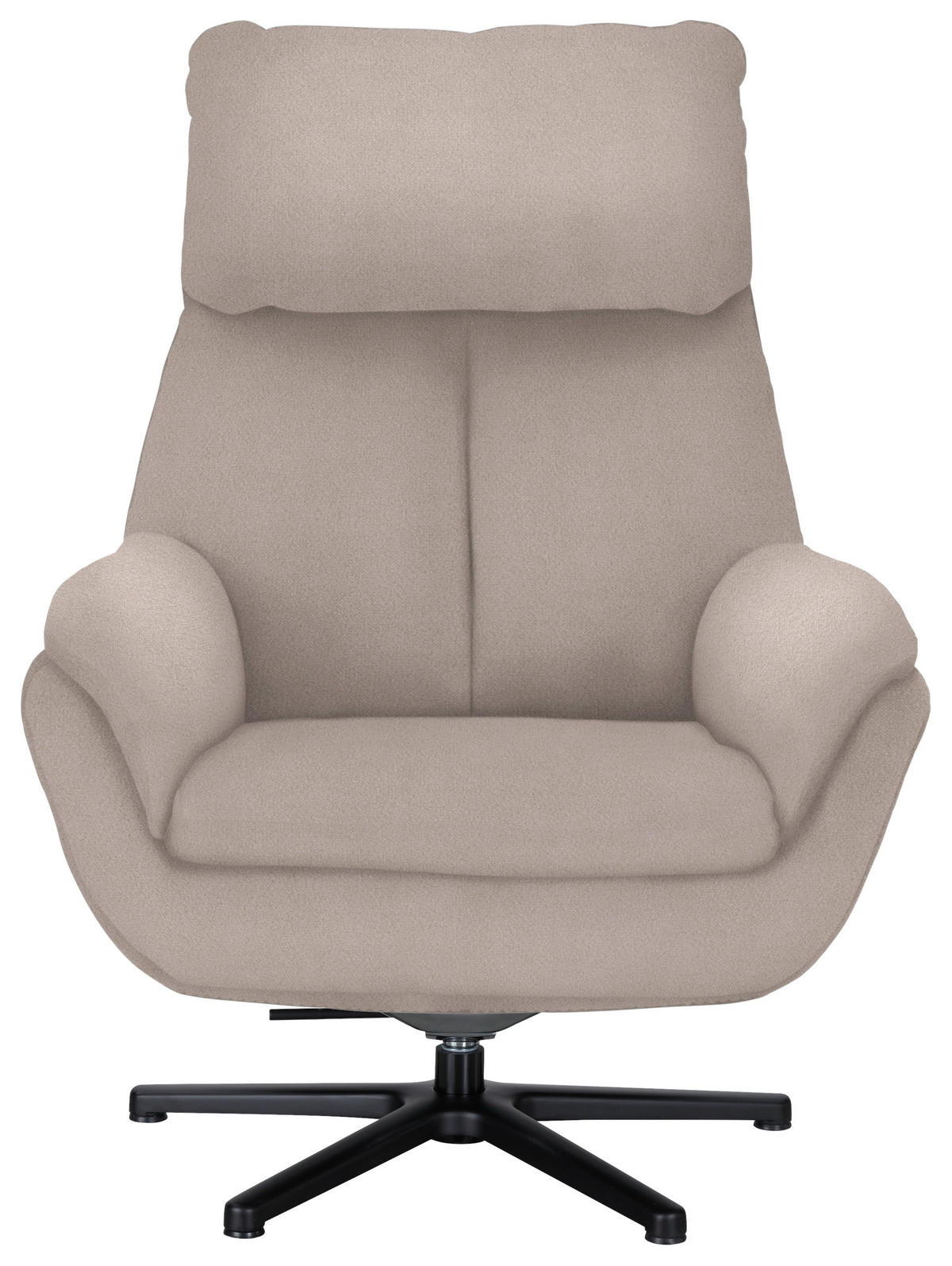 RELAXSESSEL in Textil Taupe  - Taupe/Schwarz, Design, Textil/Metall (79/108/89cm) - Beldomo Style