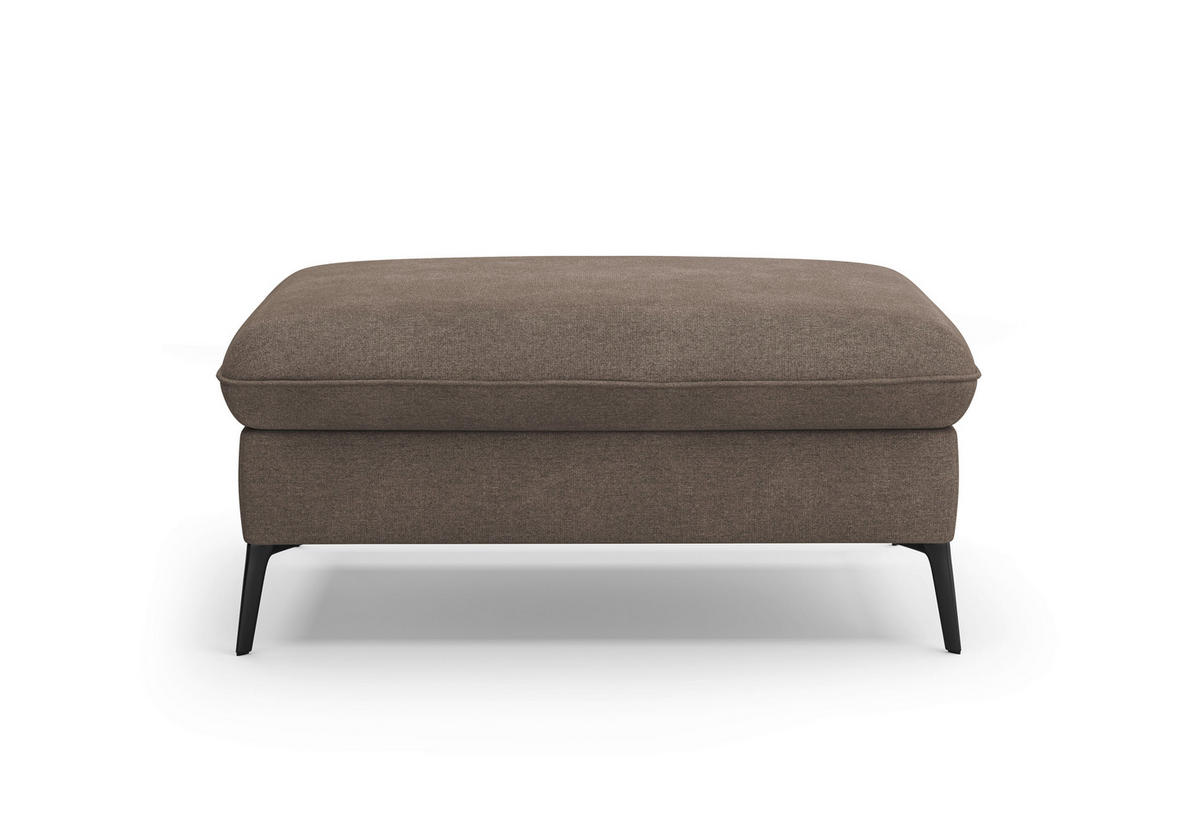 HOCKER in Textil Schlammfarben  - Schlammfarben/Creme, Konventionell, Textil/Metall (104/47/69cm) - Sit & More