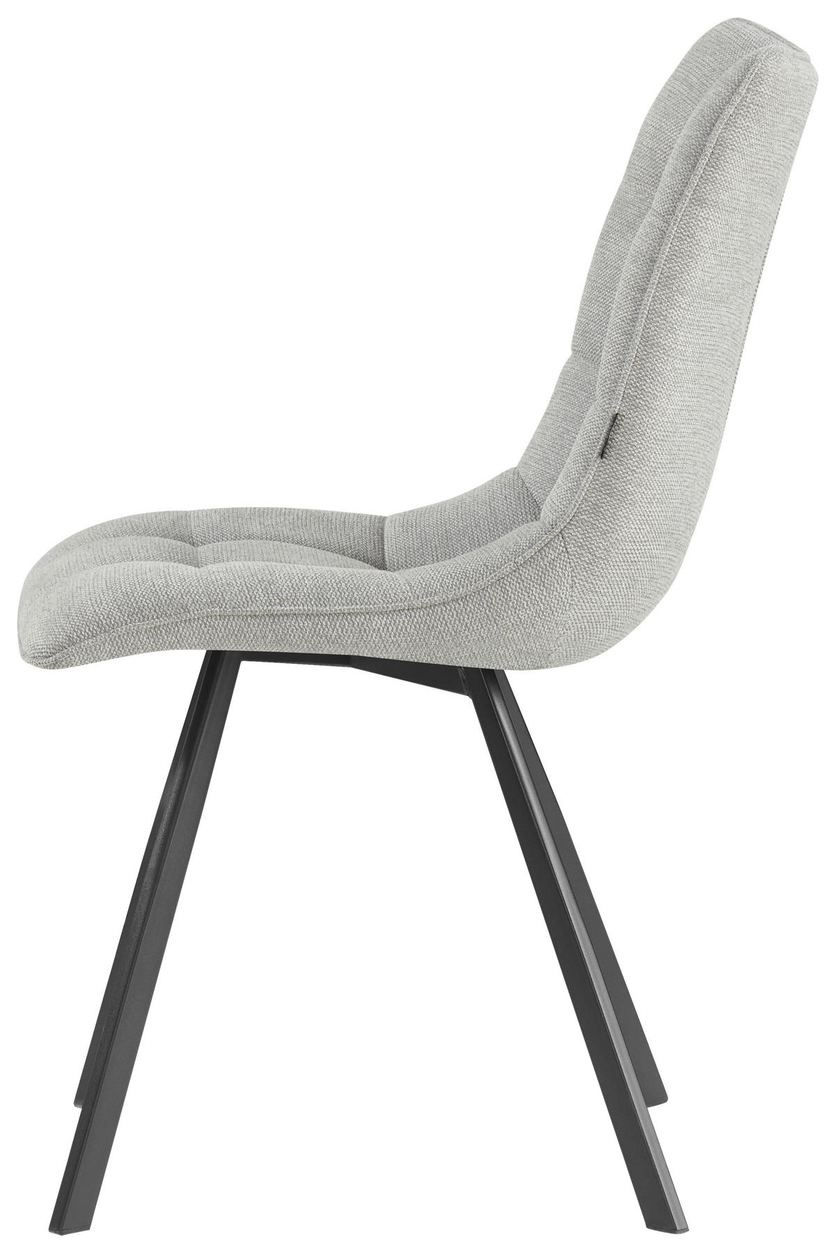 STUHL - Hellgrau/Schwarz, Design, Textil/Metall (47/86/61cm) - Xora