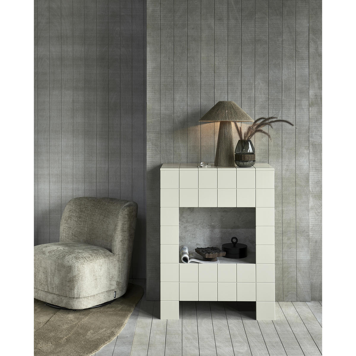 SESSEL in Samt Sandfarben  - Sandfarben/Schwarz, Design, Kunststoff/Textil (74/75/65cm) - Livetastic