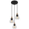 HÄNGELEUCHTE 35,5/120 cm   - Dunkelbraun/Schwarz, KONVENTIONELL, Holz/Metall (35,5/120cm) - Globo