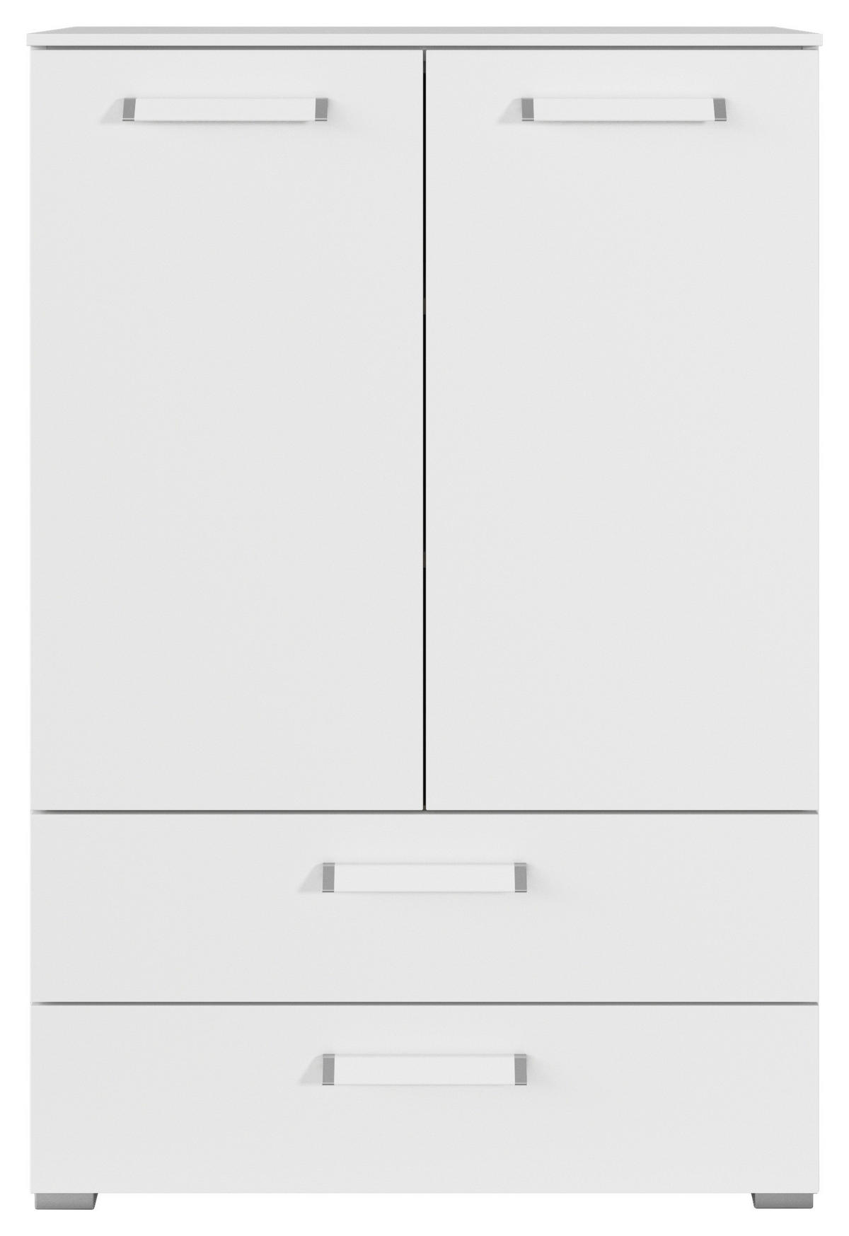 HIGHBOARD  in 80/119/42 cm  - Silberfarben/Weiß, Design, Holzwerkstoff/Kunststoff (80/119/42cm) - Novel