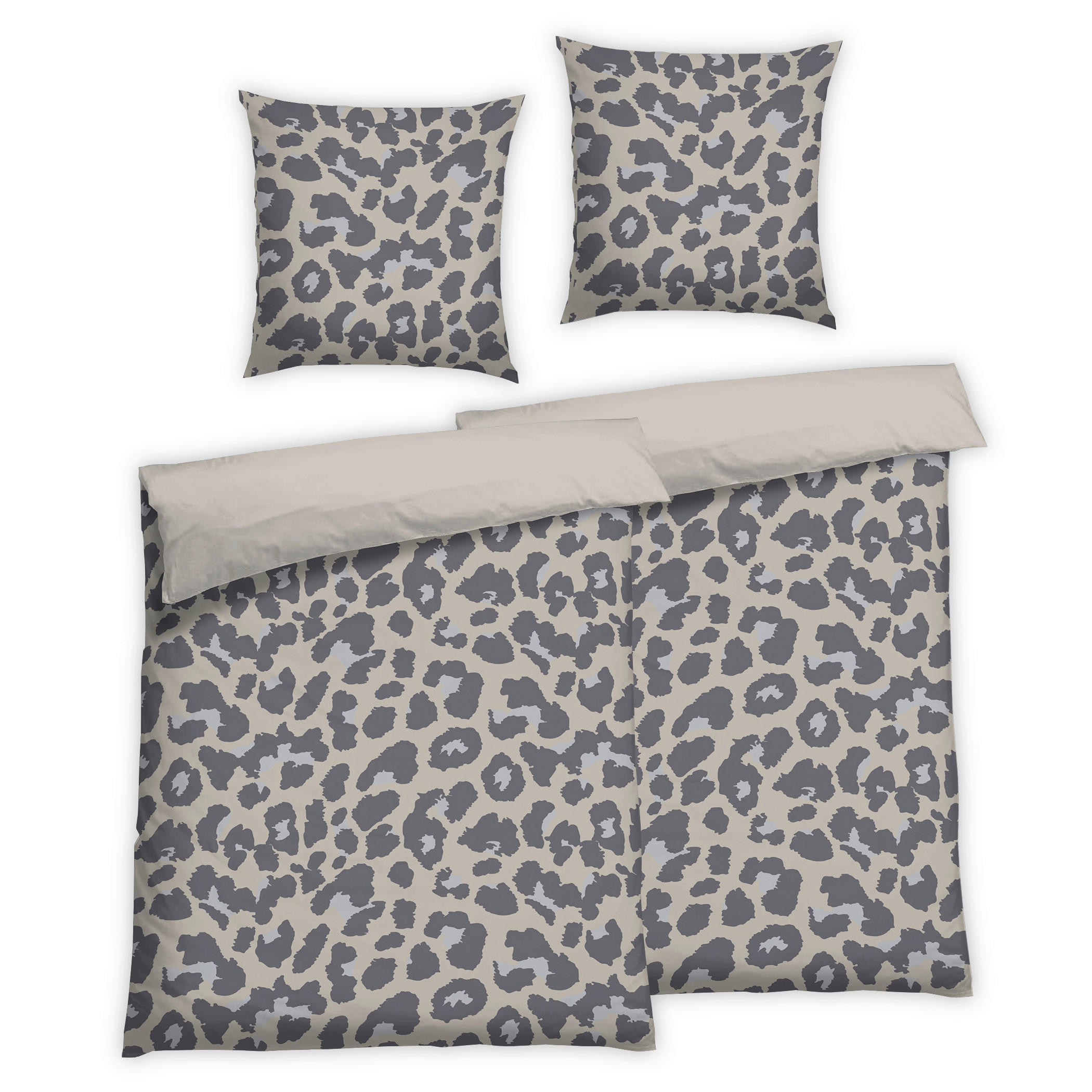 Bettwäsche 2er Set 4-teilig Renforcé 135/200 cm  - Beige, Basics, Textil (135/200cm) - Florella