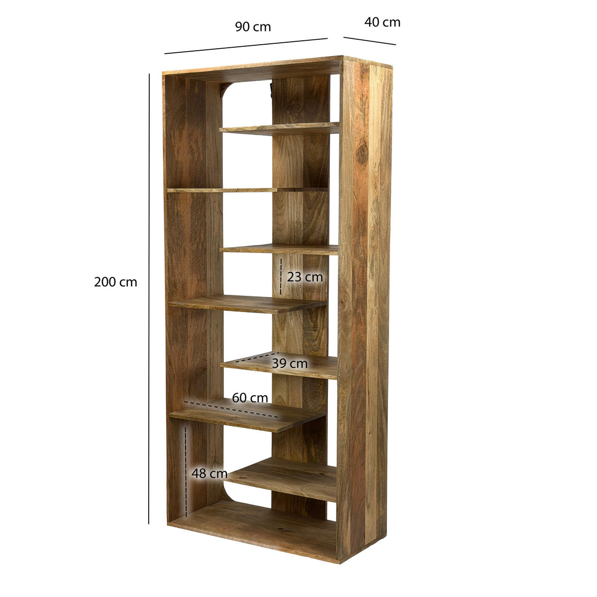 HYLLA i 90/200/40 cm brun  - brun, Design, trä (90/200/40cm) - Livetastic